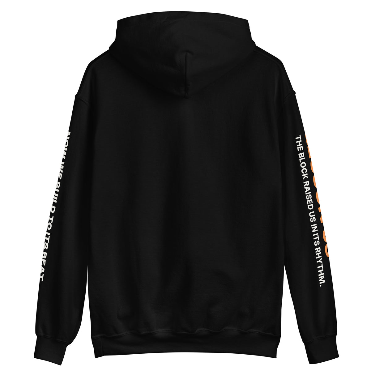 Back of the black Lesson 05 hoodie